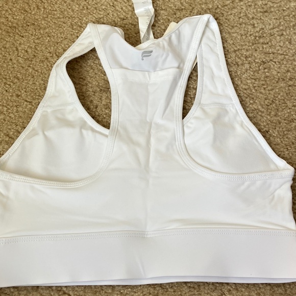Fabletics On the Go Medium-Impact White Sports Bra size Small - Picture 4 of 4